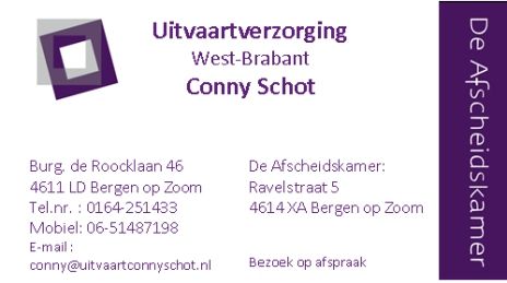 Contactgegevens Uitvaartverzorging Conny Schot